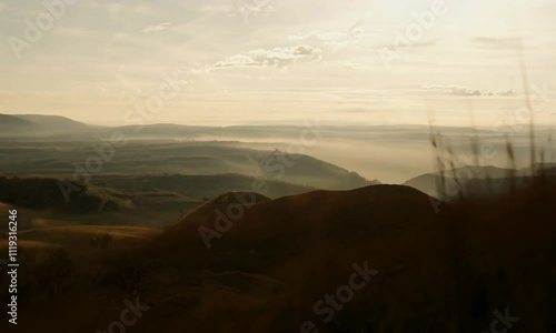 sunset in the mountains