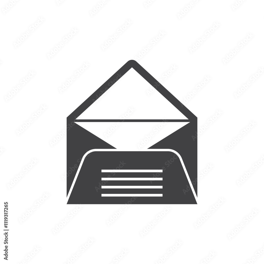 Envelope with letter icon in flat style. Email document vector illustration on isolated background. Postcard sign business concept. Envelope with letter icon in flat style. Email document vector illustration on isolated background. Postcard sign business concept.