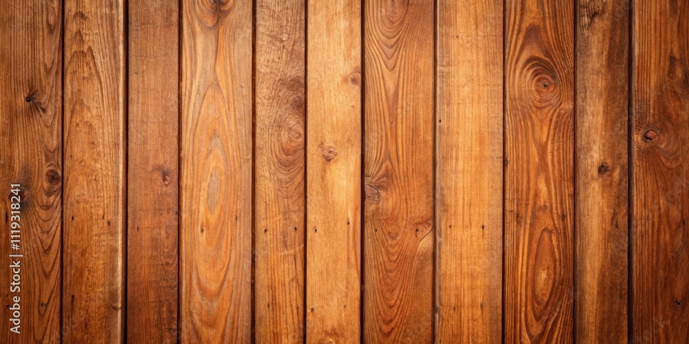 Naklejka premium Richly-toned vertical wooden planks exhibiting natural wood grain patterns and subtle color variations