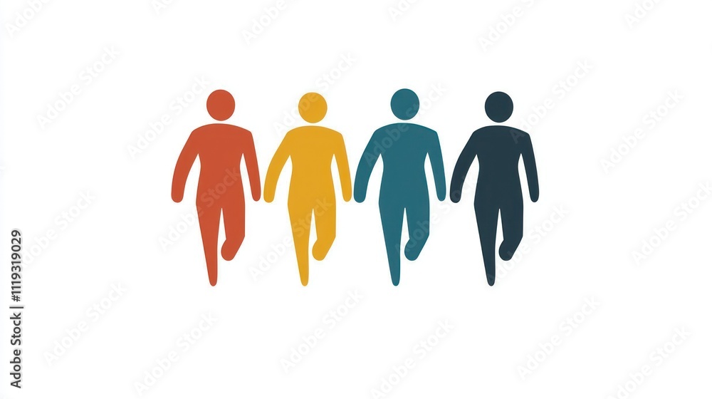 Activity icon with a simple graphic symbolizing an active person or group Activity icon with a simple graphic symbolizing an active person or group