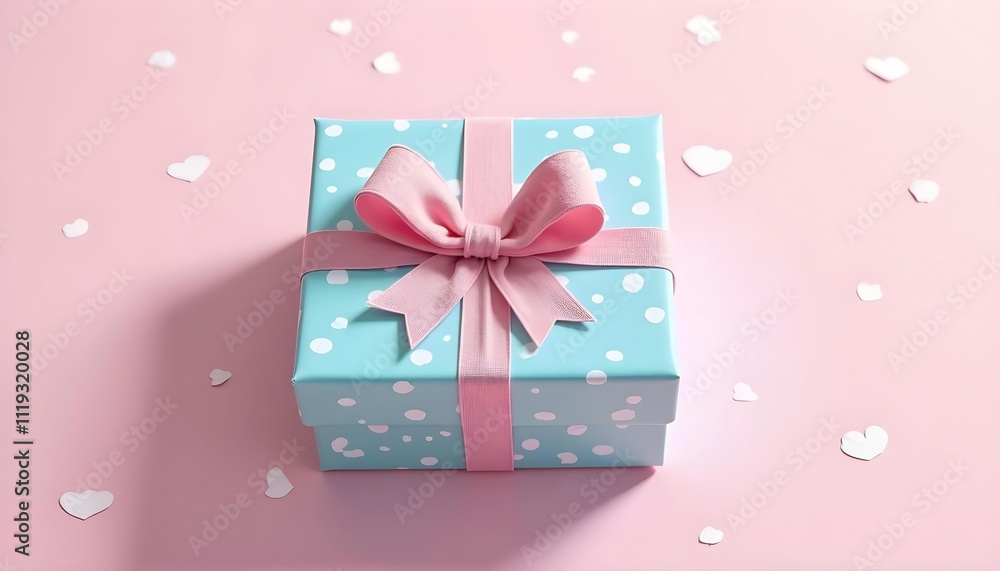 pink gift box with ribbon pink gift box with ribbon
