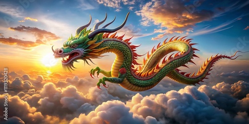 Ancient Chinese Dragon Aerial Photography, Majestic Dragon Soaring, Chinese Mythology, Dragon Art, Epic Fantasy, Aerial View, Dragon Scale Detail, Chinese Culture, Mythical Creatures, 