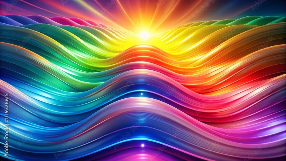 Pastel Rainbow Light Waves - Serene Abstract Art Pastel Rainbow Light Waves - Serene Abstract Art