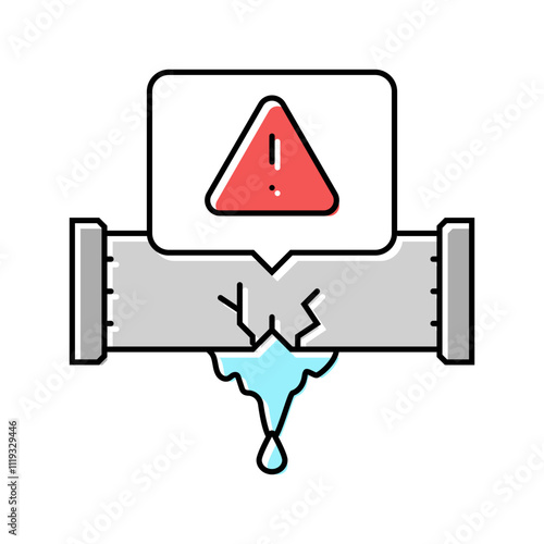 leak detection water saving color icon vector. leak detection water saving sign. isolated symbol illustration