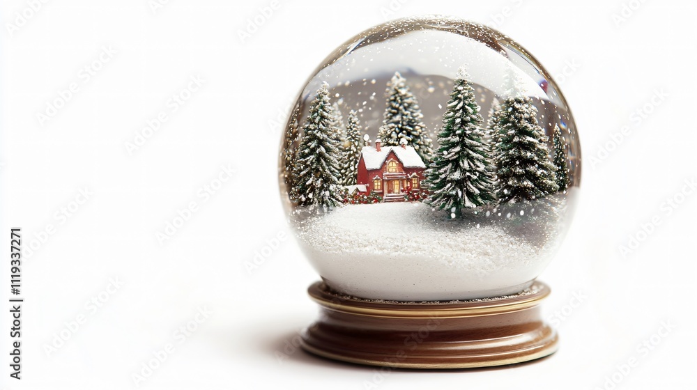 crystal ball with snow and winter stories, white background
crystal ball with snow and winter stories, white background