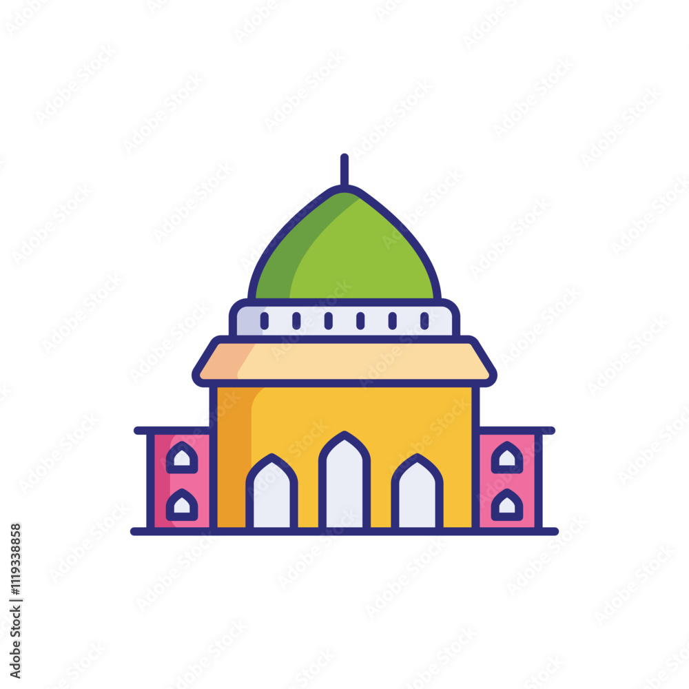 Mosque Building vector icon Mosque Building vector icon