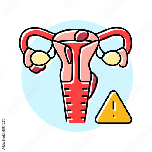 endometriosis woman disease color icon vector. endometriosis woman disease sign. isolated symbol illustration