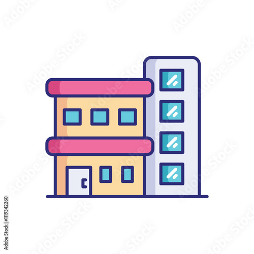 Modern Apartments vector icon