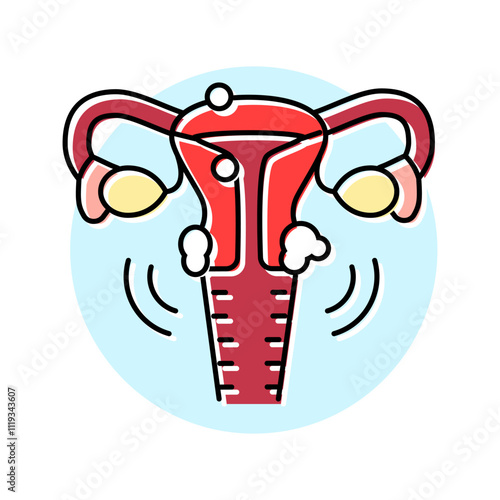 uterine fibroids woman disease color icon vector. uterine fibroids woman disease sign. isolated symbol illustration