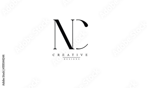 Alphabet letters Initials Monogram logo NC CN N C