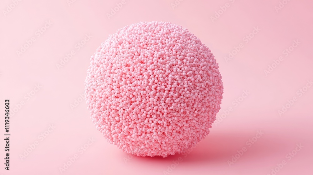 Pink sphere of small particles on pink background. Pink sphere of small particles on pink background.