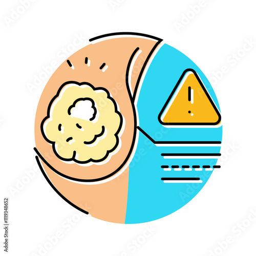 fibrocystic breasts woman disease color icon vector. fibrocystic breasts woman disease sign. isolated symbol illustration