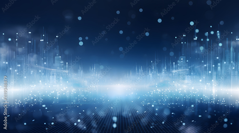 Obraz premium Cyber winter background, copy space for text