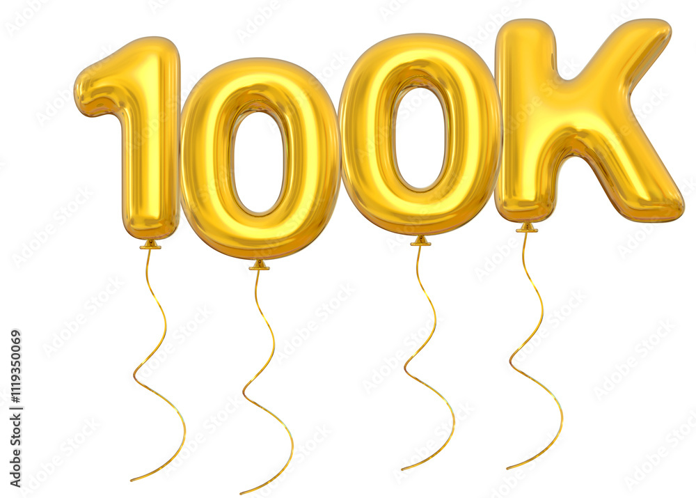 100K Follow Gold Balloon 100K Follow Gold Balloon