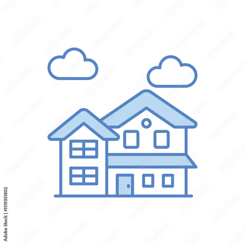 Suburban Homes vector icon