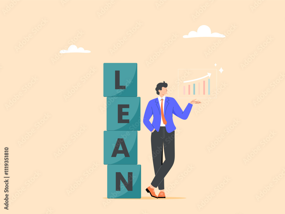 Obraz premium Implementing lean systems reduces waste and leads to successful management