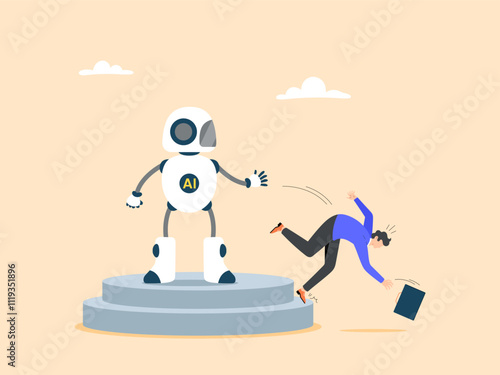 The displacement of human work by AI has an impact on jobs