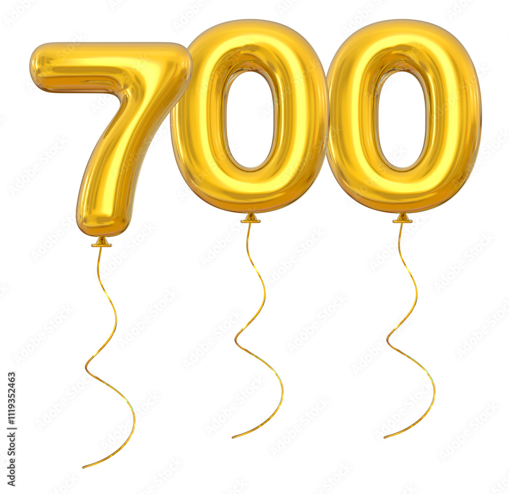 Gold Balloon Number 700 Gold Balloon Number 700