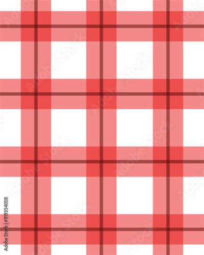 Vector background in red and white cells with thinner black lines
