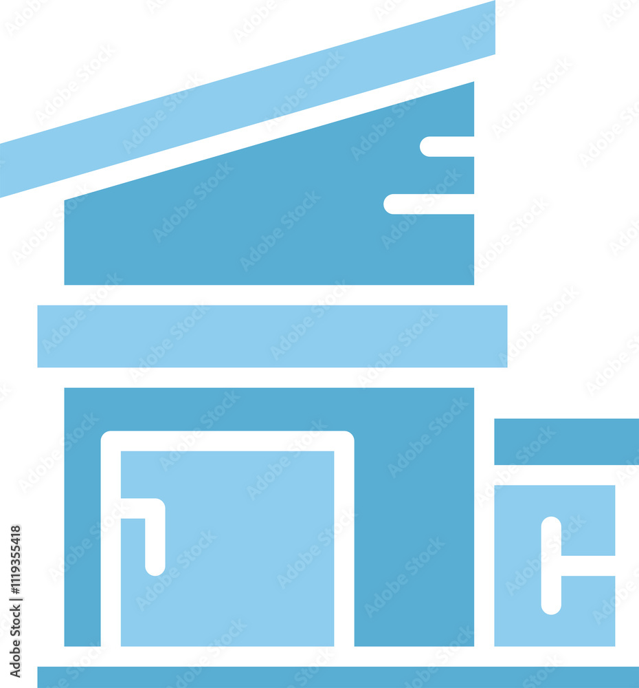 Modern Style House Building Icon
Modern Style House Building Icon