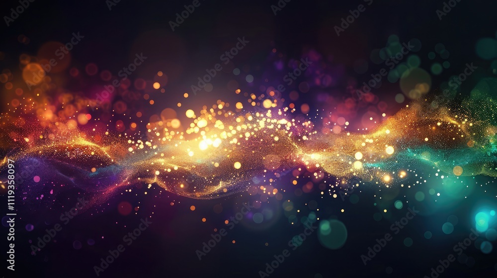 Fototapeta premium A glowing abstract texture with splashes of neon purple