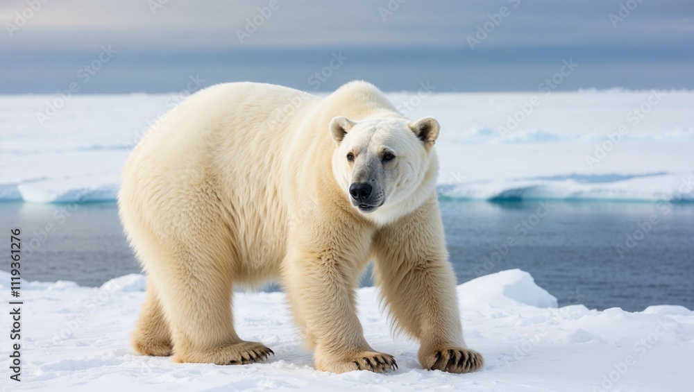 polar bear in the snow polar bear in the snow