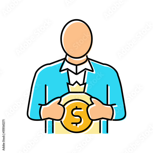 education expenses budget planning color icon vector. education expenses budget planning sign. isolated symbol illustration