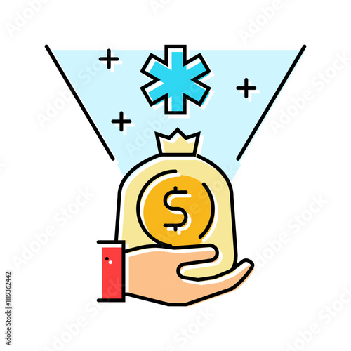 pie chart budget planning color icon vector. pie chart budget planning sign. isolated symbol illustration