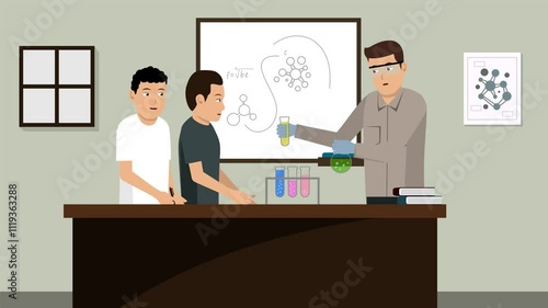 Chemistry Learning in Laboratoy Animation Video 4K suitable for your project needs education company marketing etc photo