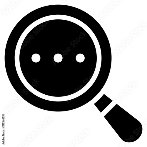 Magnifying glass icon solid vector illustration