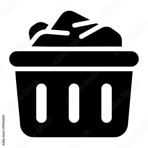 laundry basket Solid icon
