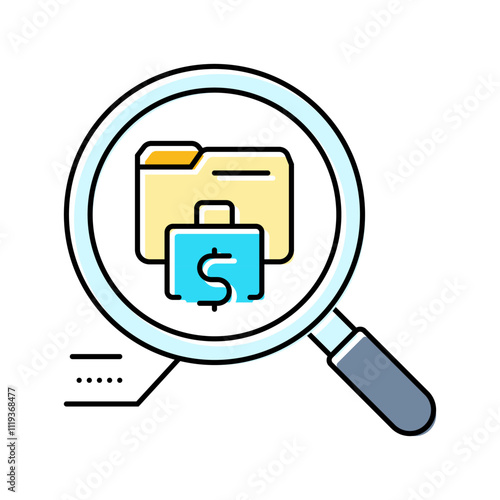 reviews budget planning color icon vector. reviews budget planning sign. isolated symbol illustration