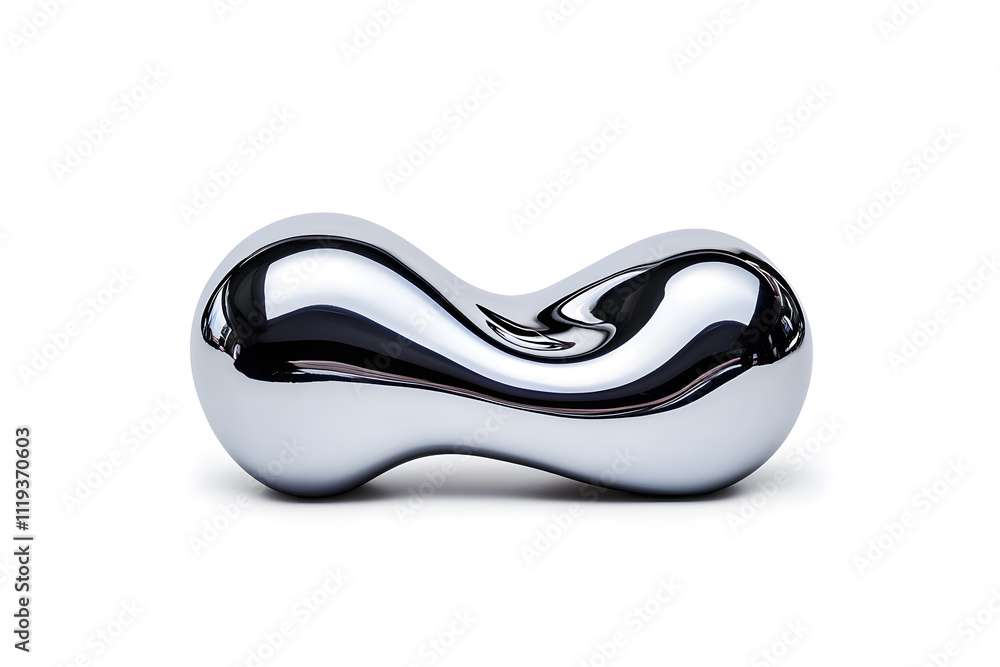 3d Abstract chrome metal glossy dynamic form shape isolated on white background 3d Abstract chrome metal glossy dynamic form shape isolated on white background