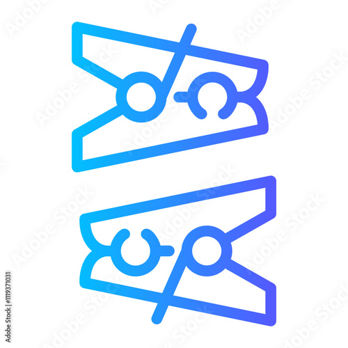 clothespin Line Gradient Icon