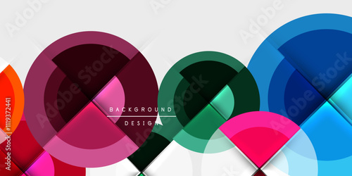 Target circle geometric abstract shapes. Vector Illustration For Wallpaper, Banner, Background, Card, Book Illustration, landing page