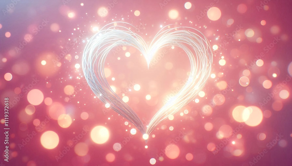 Bright white heart shape bokeh on soft pink background, love, background, shape, romance Bright white heart shape bokeh on soft pink background, love, background, shape, romance