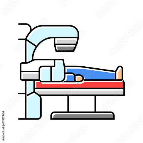 radiation therapy cancer treatment color icon vector. radiation therapy cancer treatment sign. isolated symbol illustration