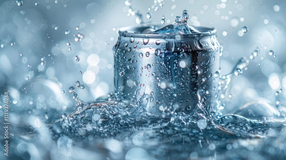 Close-up photo of a soda drink partially submerged Close-up photo of a soda drink partially submerged