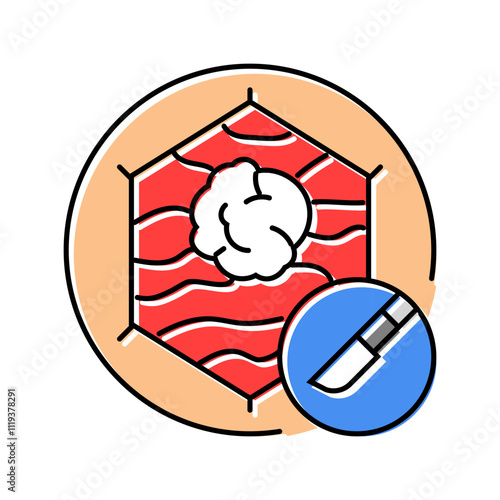 tumor removal cancer treatment color icon vector. tumor removal cancer treatment sign. isolated symbol illustration