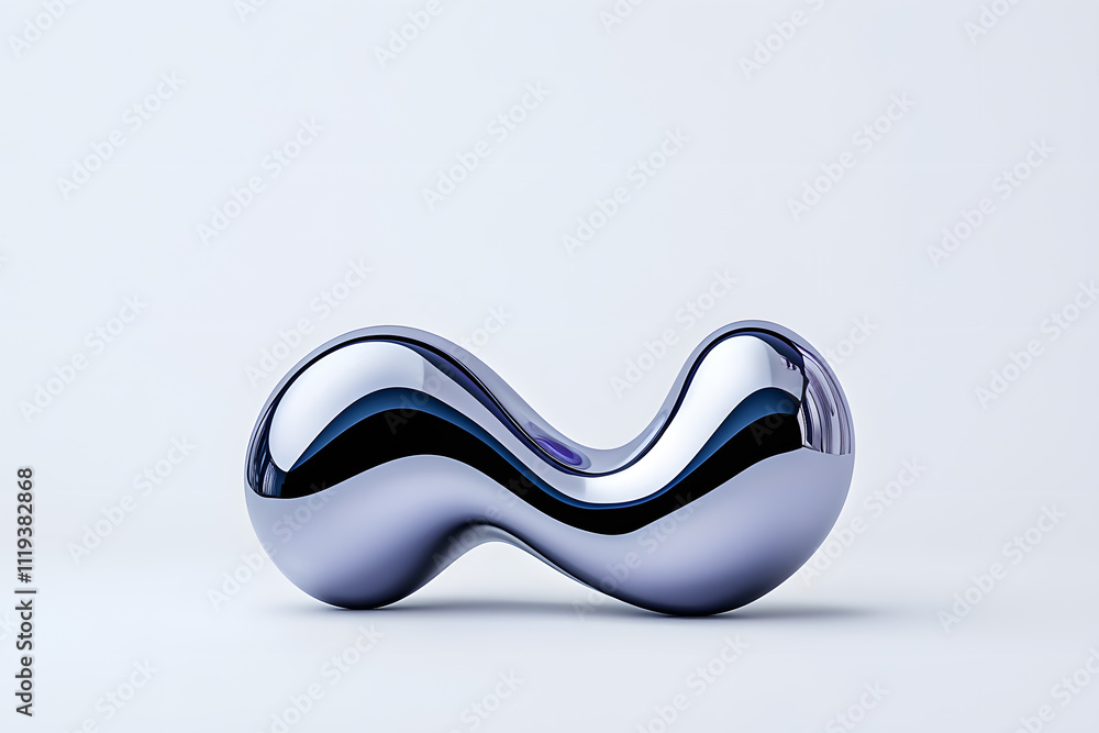 3d Abstract chrome metal glossy dynamic form shape isolated on white background 3d Abstract chrome metal glossy dynamic form shape isolated on white background