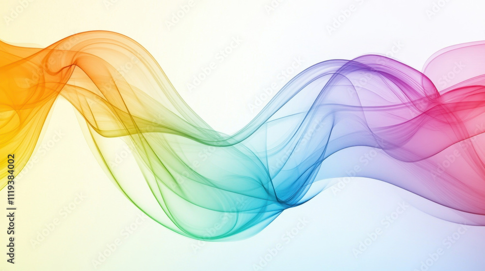 Colorful abstract waves create vibrant and dynamic background, blending hues of orange, green, blue, and purple. This vivid design evokes sense of energy and creativity Colorful abstract waves create vibrant and dynamic background, blending hues of orange, green, blue, and purple. This vivid design evokes sense of energy and creativity