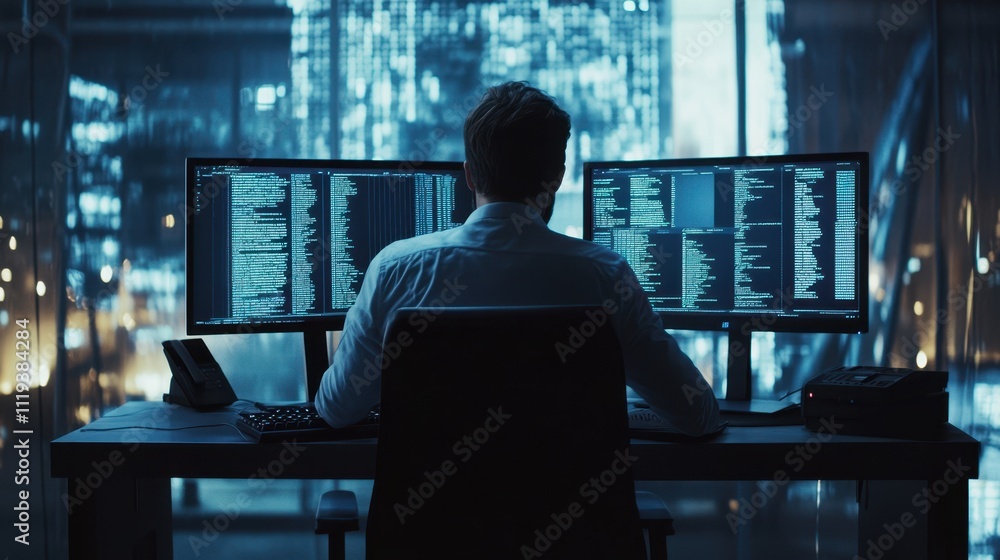The Businessman at Monitors The Businessman at Monitors