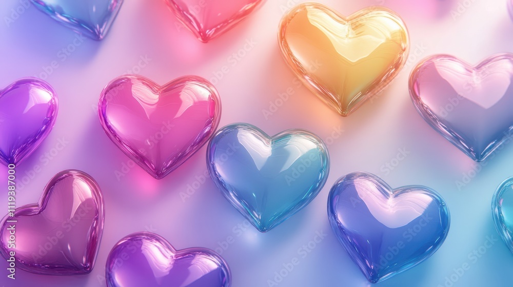 The Colorful Heart Shapes The Colorful Heart Shapes