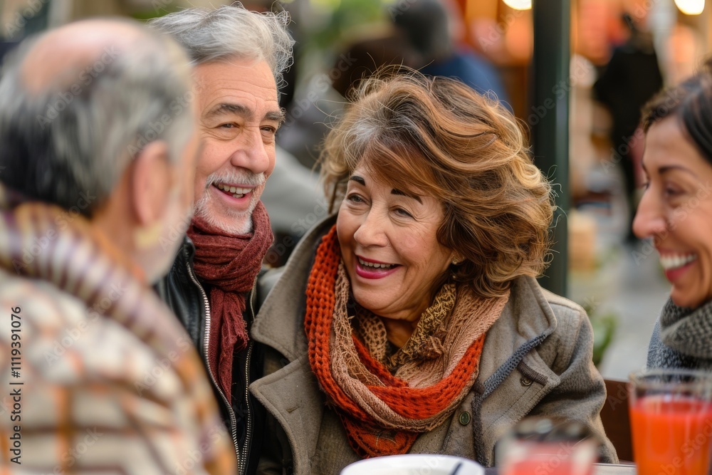 Mature couple having a good time at a street food market. Mature couple having a good time at a street food market.