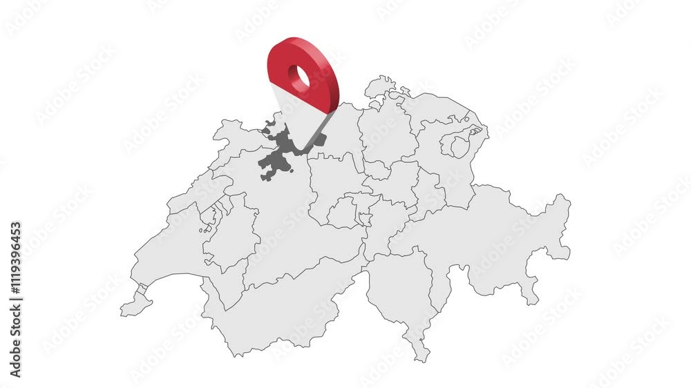Location Canton of Solothurn on map Switzerland. 3d Solothurn Canton flag map marker location pin. Map of Switzerland showing different parts. Animated map Cantons of Switzerland. 4K. Animated Video Location Canton of Solothurn on map Switzerland. 3d Solothurn Canton flag map marker location pin. Map of Switzerland showing different parts. Animated map Cantons of Switzerland. 4K. Animated Video