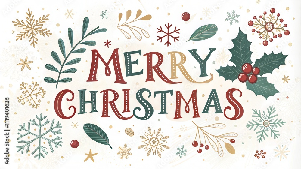 Obraz premium merry Christmas sign