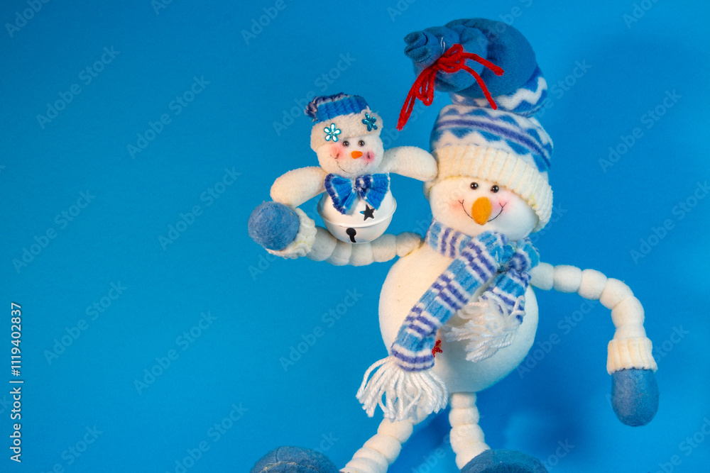 Obraz premium New Year backgrounds. Christmas ornaments and decorations. New Year symbols. Santa Claus. Snowman. Winter fairy tale backgrounds. Elegant holiday tree.