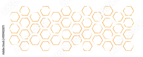 Propolis Honey comb background. Textured Honeycomb structure. Honey, pollen, wax, parchment and bee products in sketch style. Stock vector illustration isolated on a white background.