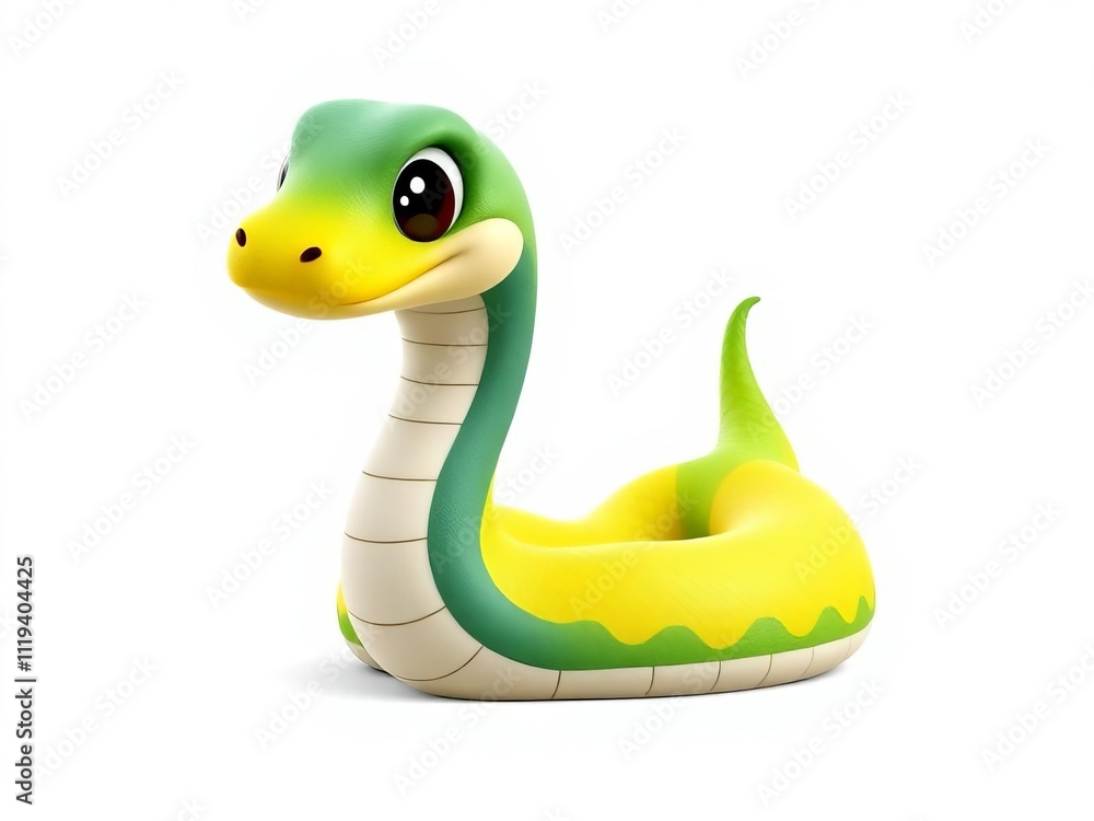 A cute snake with a big smile on its face