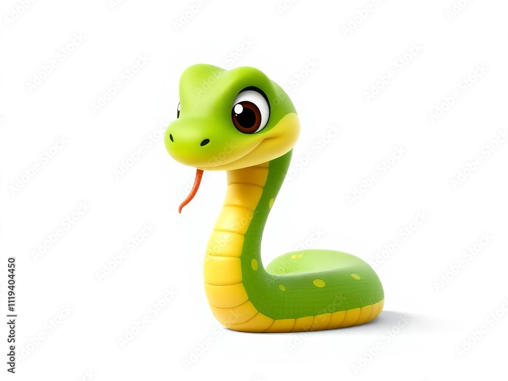 A cute snake with a big smile on its face A cute snake with a big smile on its face